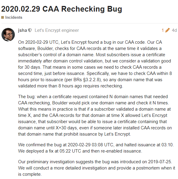 Let’s Encrypt将于3月4日撤销三百万证书,Let's Encrypt将于3月4日撤销三百万证书,分享,网络杂谈,资讯,新闻,第3张